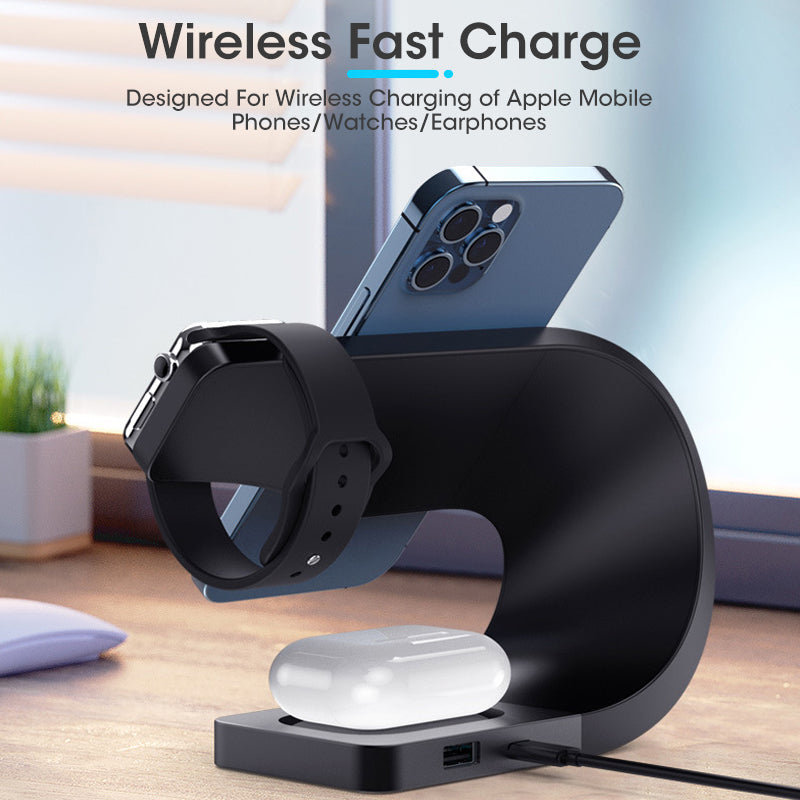 4 in 1 Magnetic Wireless Charger for iPhone12 Apple Watch Headphones Wireless Charging eprolo