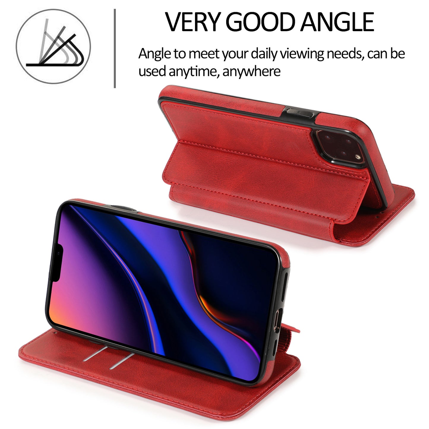 Suitable for IP13 phone protective case, Apple 14PRO flip phone case, 14PROMAX card insertion phone leather case eprolo