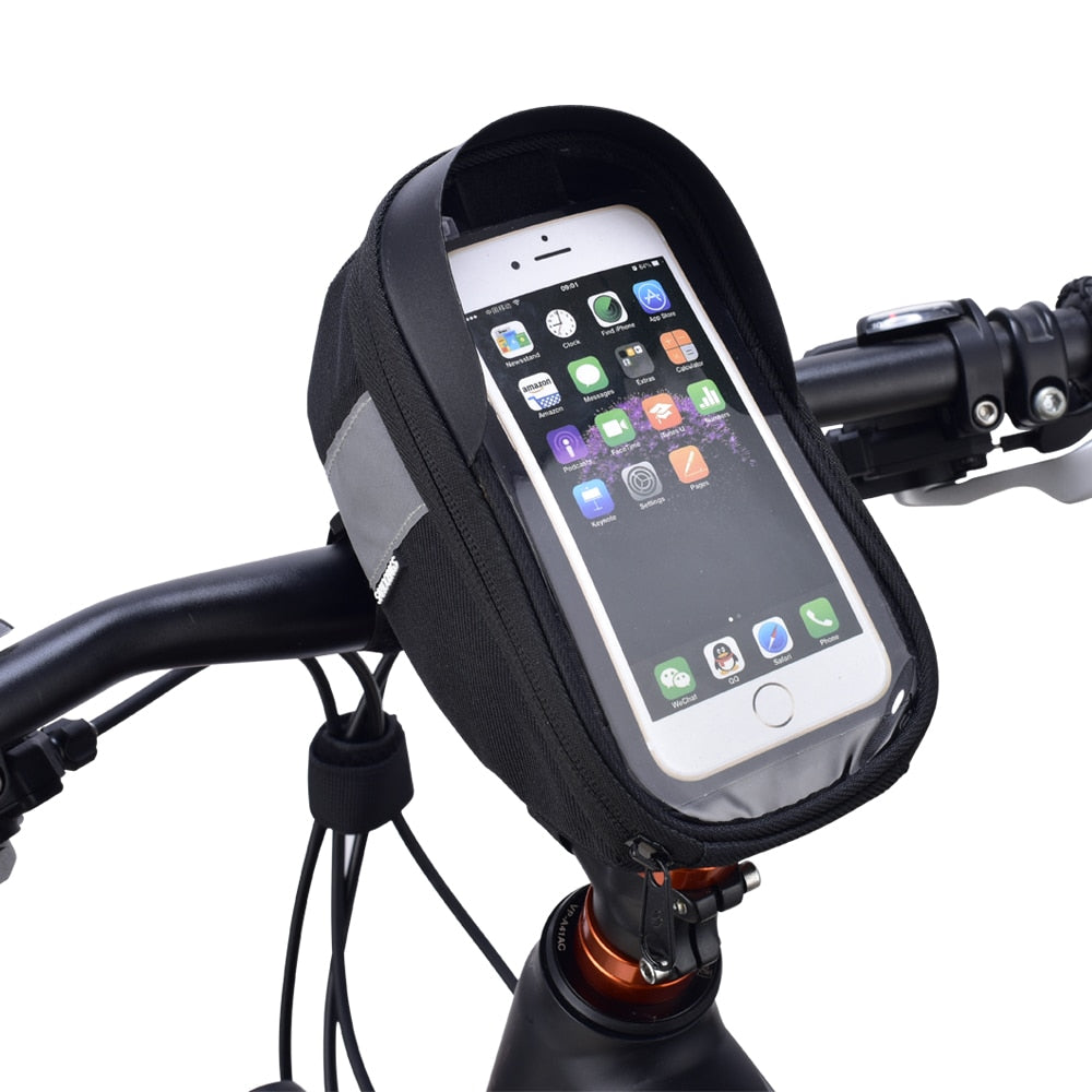 Sahoo 112003 Cycling Bicycle Bike Head Tube Handlebar Cell Mobile Phone Bag Case Holder Case eprolo