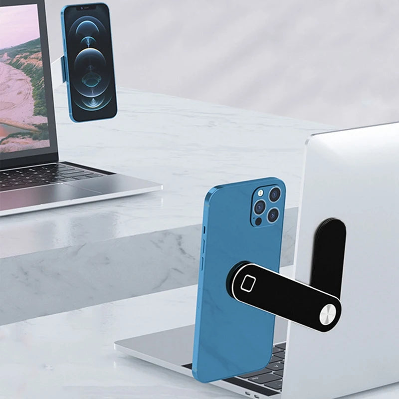 Magnetic Phone Holder Aluminium Alloy Dual-Screen Laptop Screen Expansion Stand Computer Mobile Phone The Same Screen Bracket eprolo