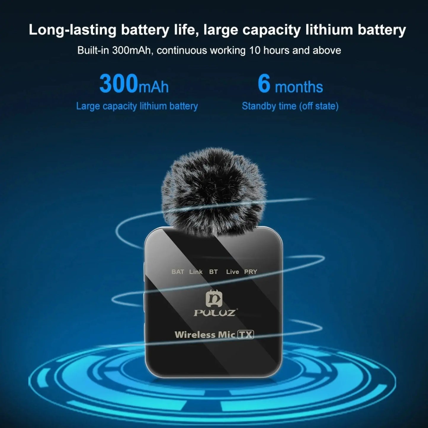 Wireless lavalier microphone mobile phone outdoor live recording noise reduction 1-to-2 wireless microphone eprolo