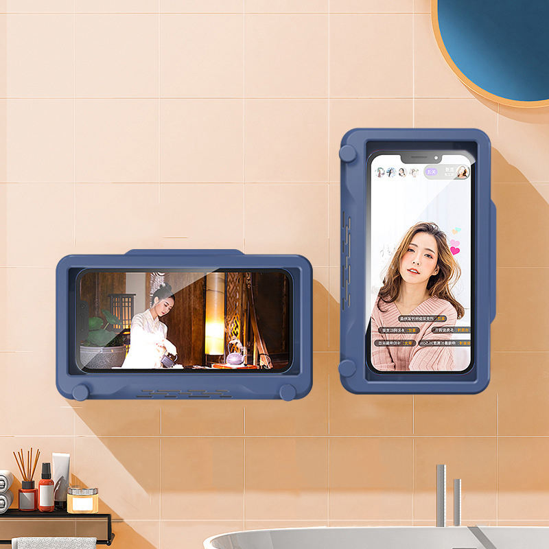 360 Degree Rotating Mobile Phone Holder Phone Stand Shower Phone Holder with Hook Waterproof Custom eprolo