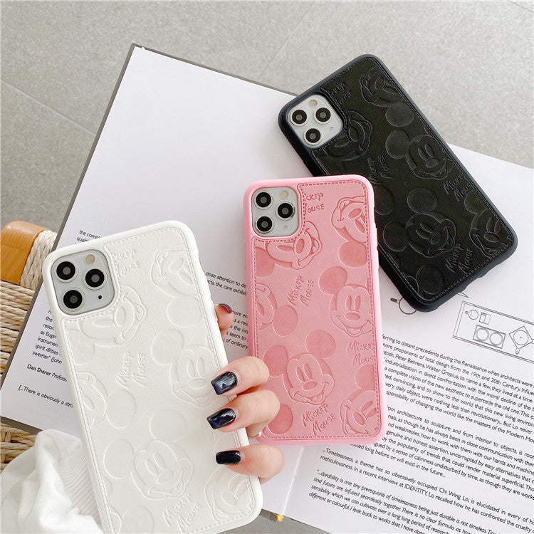 Cute Mickey Is Suitable For Apple iPhone 13pro Mobile Phone Case With Skin Sticking Protective Case And 12 Soft Case eprolo