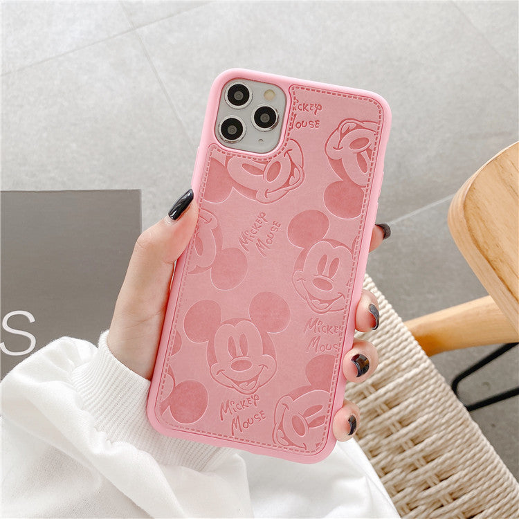 Cute Mickey Is Suitable For Apple iPhone 13pro Mobile Phone Case With Skin Sticking Protective Case And 12 Soft Case eprolo