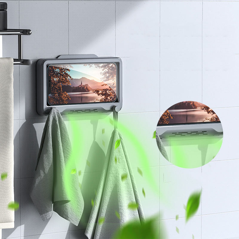 360 Degree Rotating Mobile Phone Holder Phone Stand Shower Phone Holder with Hook Waterproof Custom eprolo