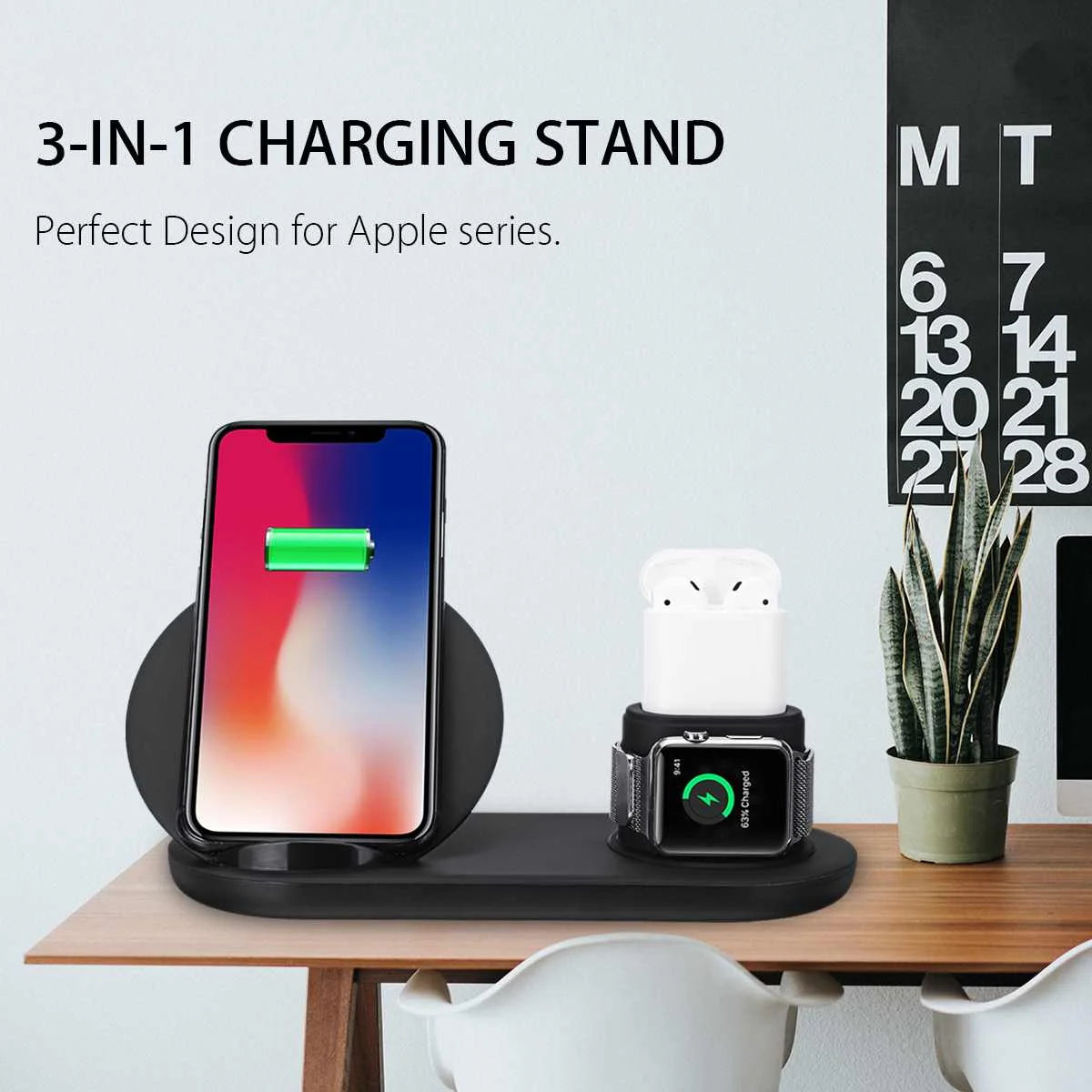 3 in1 10W Qi Wireless Charger Dock Station Fast Charging for Apple Watch 1 2 3 4 For iPhone XR XS Max For Samsung S9 For AirPods eprolo