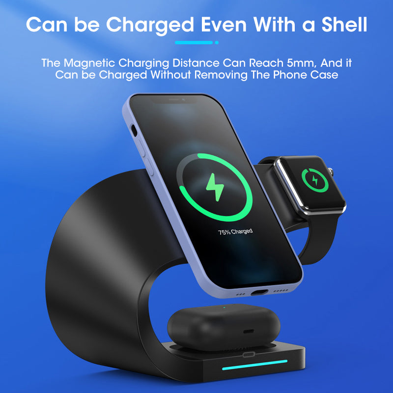 4 in 1 Magnetic Wireless Charger for iPhone12 Apple Watch Headphones Wireless Charging eprolo