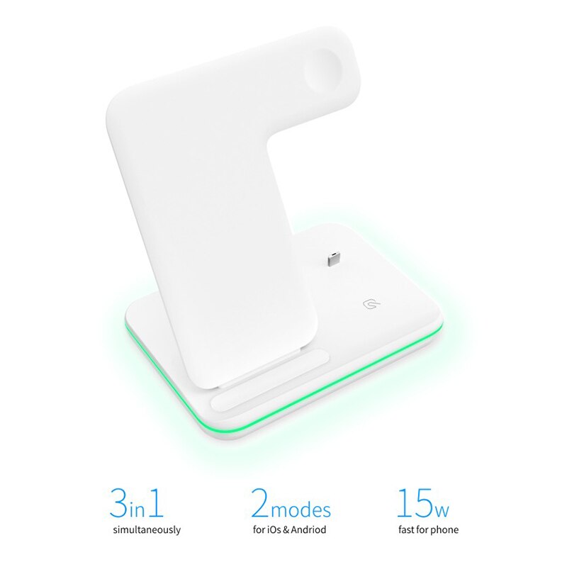 3 In 1 Mobile Phone Watch Headset Wireless Charger Stand For iPhone Airpods iWatch 1 2 3 4 Wireless Charging eprolo