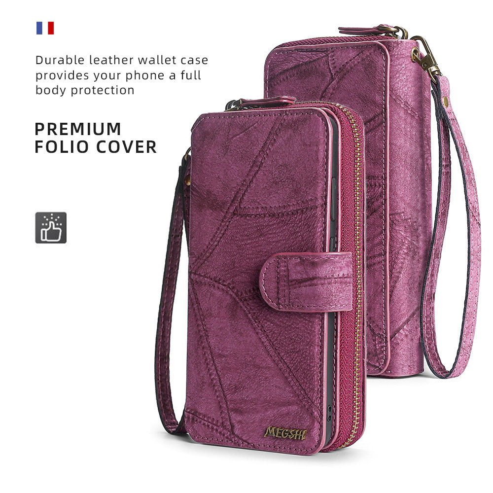 Suitable For iPhone 13 Phone Leather Case iPhone 12promax Multi Function Card Case 13mini Protective Cover eprolo