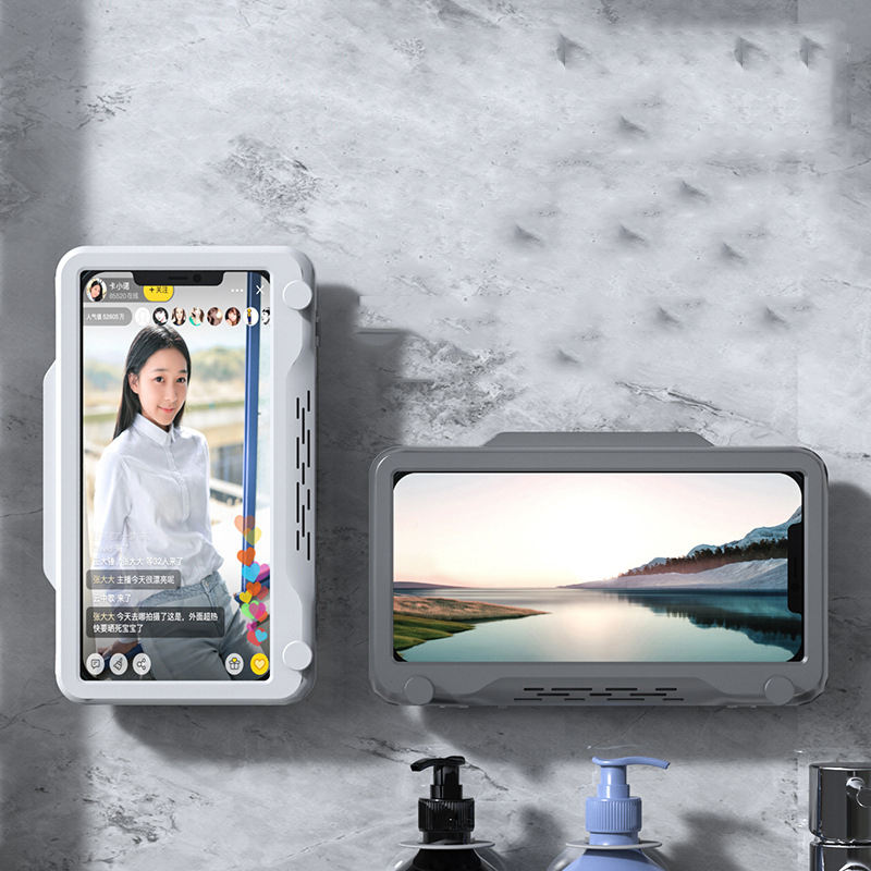360 Degree Rotating Mobile Phone Holder Phone Stand Shower Phone Holder with Hook Waterproof Custom eprolo