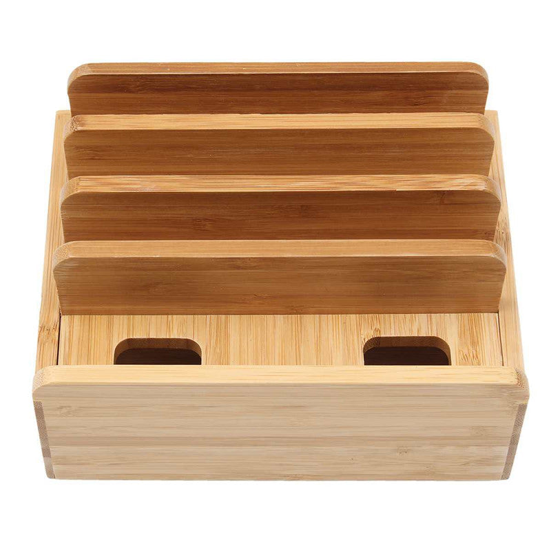 Mobile Phone Charging Storage Box Wooden Charging Dock Station for Mobile Phone Holder Stand Bamboo Charger Stand Base For Tablets For iphone eprolo