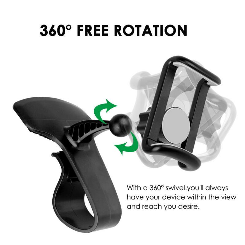 1pc Car Phone Holder Universal Cell Phone GPS Car Dashboard Mount Phone Holder Stand Hud Clip On Cradle Phone Bracket eprolo