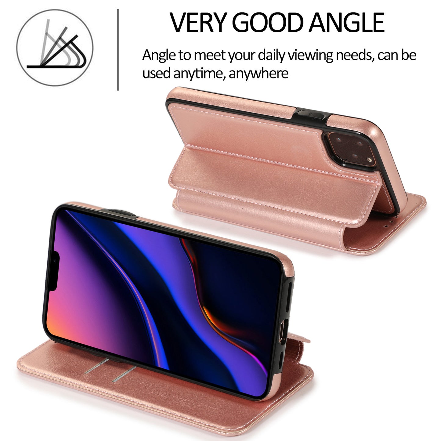 Suitable for IP13 phone protective case, Apple 14PRO flip phone case, 14PROMAX card insertion phone leather case eprolo