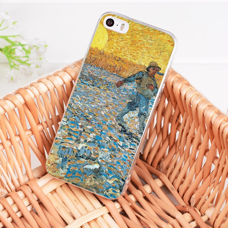 For iphone 7 6 X Case Artistic Van Gogh Starry Night Coque Phone Case for iPhone 8 7 6 6S Plus X 5 5S SE XR XS XSMAX eprolo