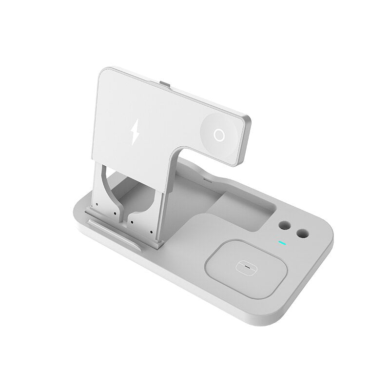 15W Fast Charge 4 In 1 QI Wireless Charger Dock Station For iPhone 11 12 Pro MAX Apple Watch Airpods Pro Charging Stand eprolo