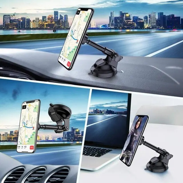 Car telescopic arm magnet phone stand car instrument table sucker mobile phone frame navigation bracket universal models eprolo