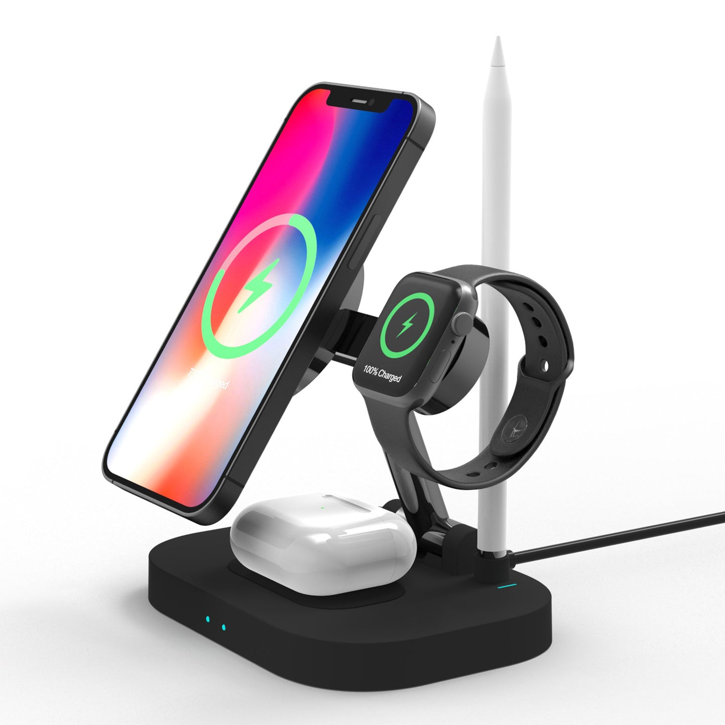 Vertical Magsafe Magnetic Folding Three-in-one Stand Mobile Phone Watch Headset 1 Generation Pen Four-in-one Wireless Charger eprolo