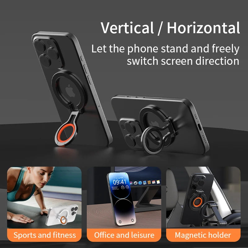 Finger Ring Holder Stand Grip Rotating For Mobile Phone Magnetic Mount Phone Back Sticker Pad Holder Bracket for iPhone Magsafe eprolo