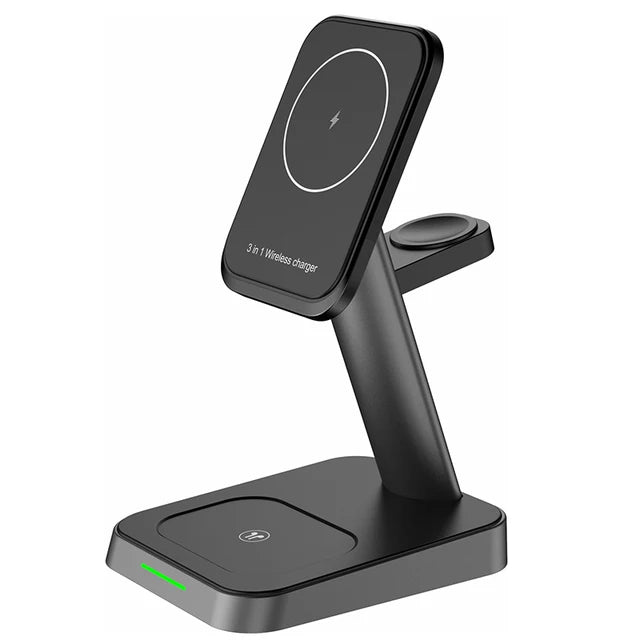 15W 3 In 1 Magnetic Wireless Charger Fast Charge Desktop Dock For iPhone 13 12 Pro Max Mini Airpods Apple Watch 7 6 5 4 3 Stand eprolo