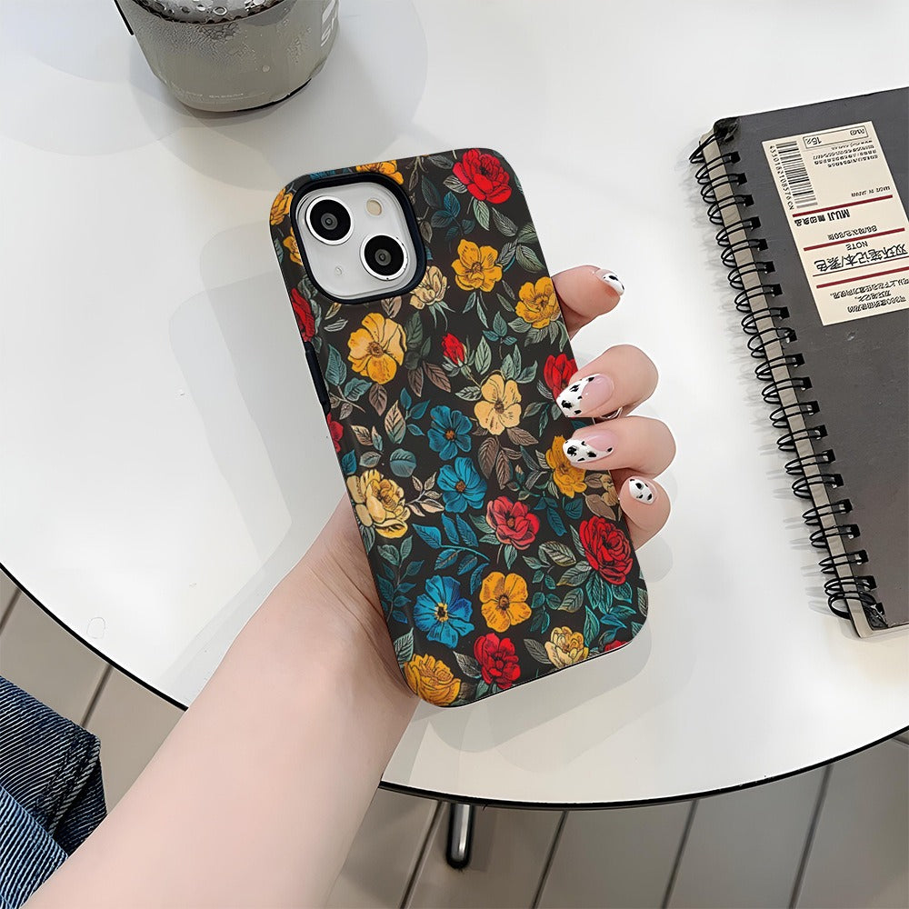 Ins Flower Phone Case Apple 14 Film Case 13Pro Women's Phone Case IP11 Fragmented 15pm eprolo
