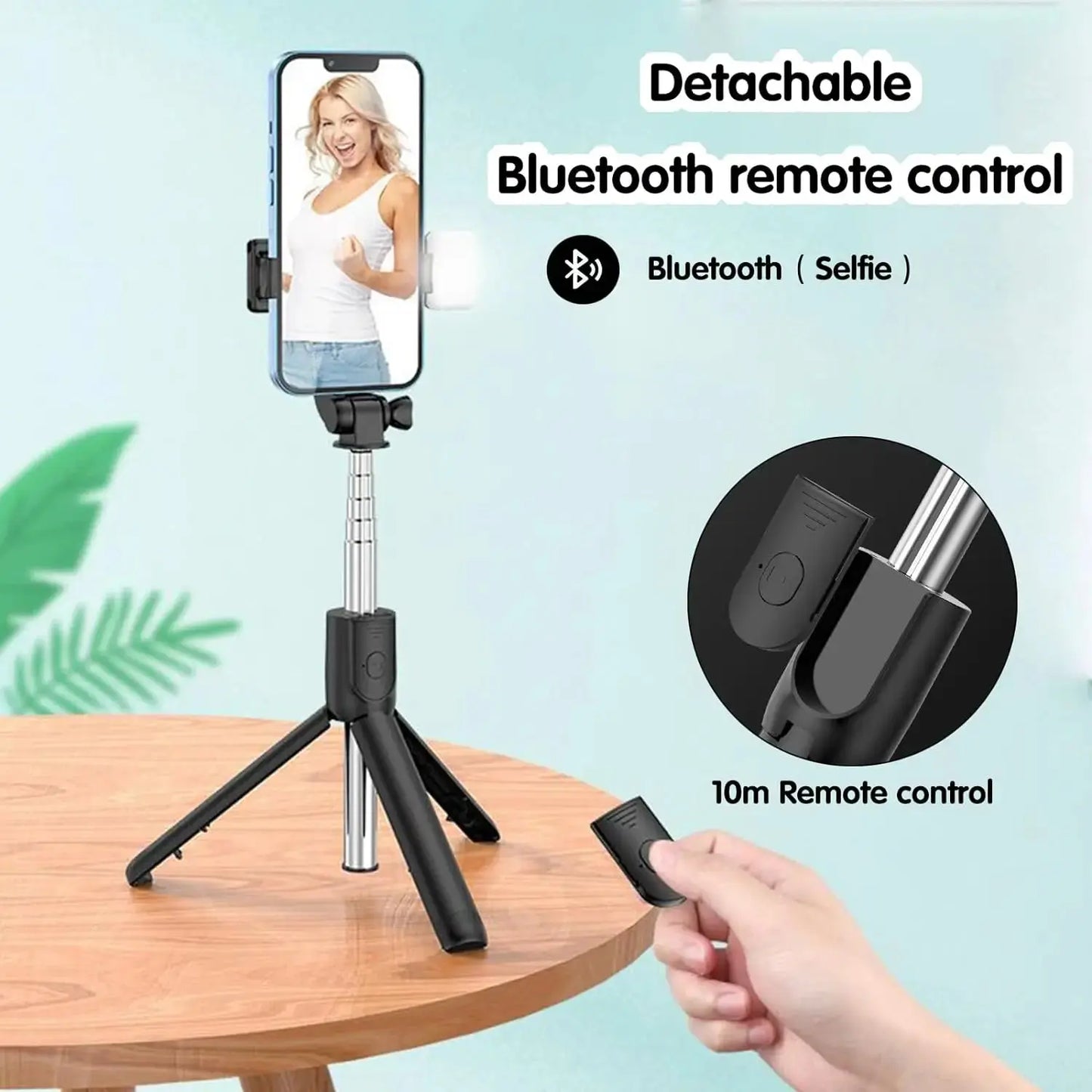 Selfie Stick with Fill Light Extendable Selfie Stick Tripod with Wireless Remote and Phone Holder Group Selfies For All phones eprolo