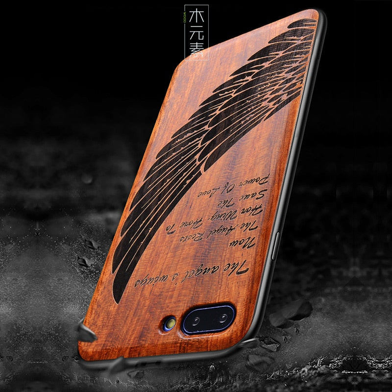 Huawei Honor 10 Case Original Boogic Real Wood funda P20 Lite Rosewood TPU Shockproof Back Cover Phone Shell Huawei P20 Pro case eprolo