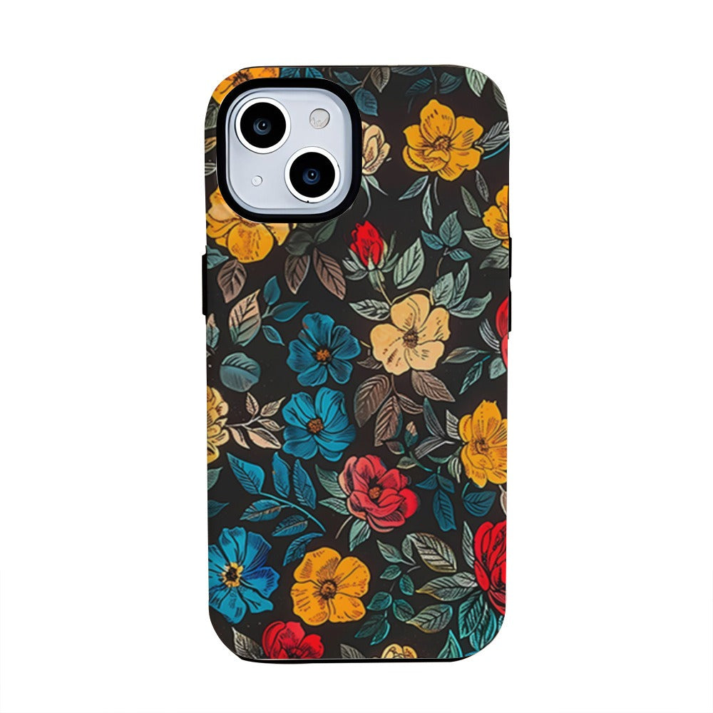 Ins Flower Phone Case Apple 14 Film Case 13Pro Women's Phone Case IP11 Fragmented 15pm eprolo