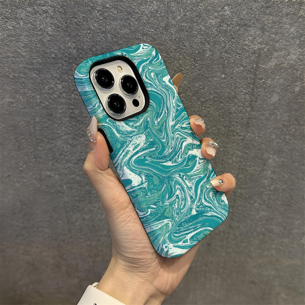 Abstract phone case Apple 16pro protective case 2-in-1 film case 13pm Apple phone case 15pm hard case eprolo