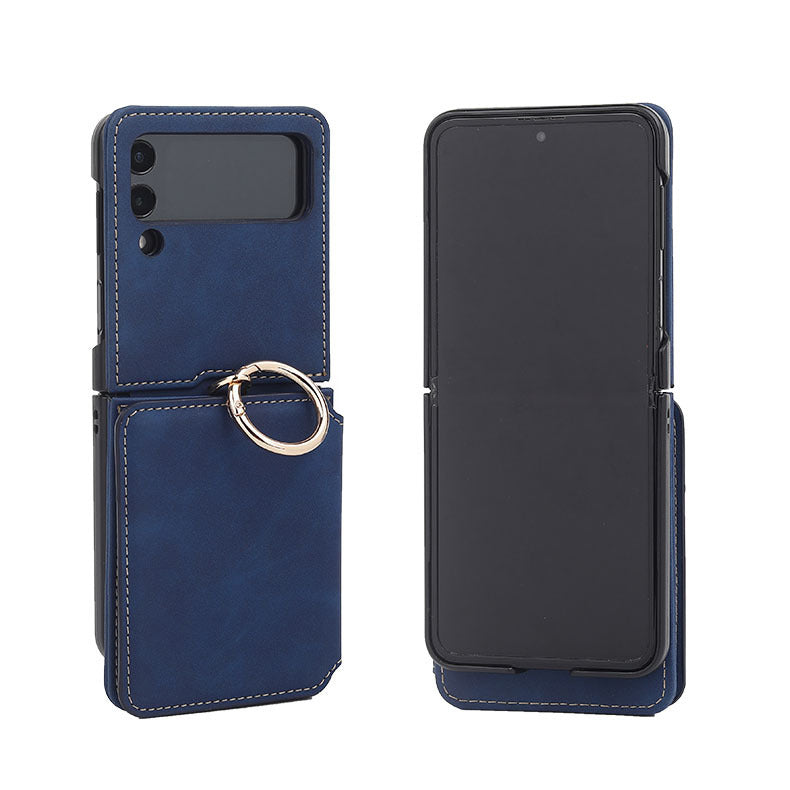 Suitable for Samsung ZFlip4 folding phone case, Huawei P50 ring phone leather case, ZFlip3 wallet phone case eprolo