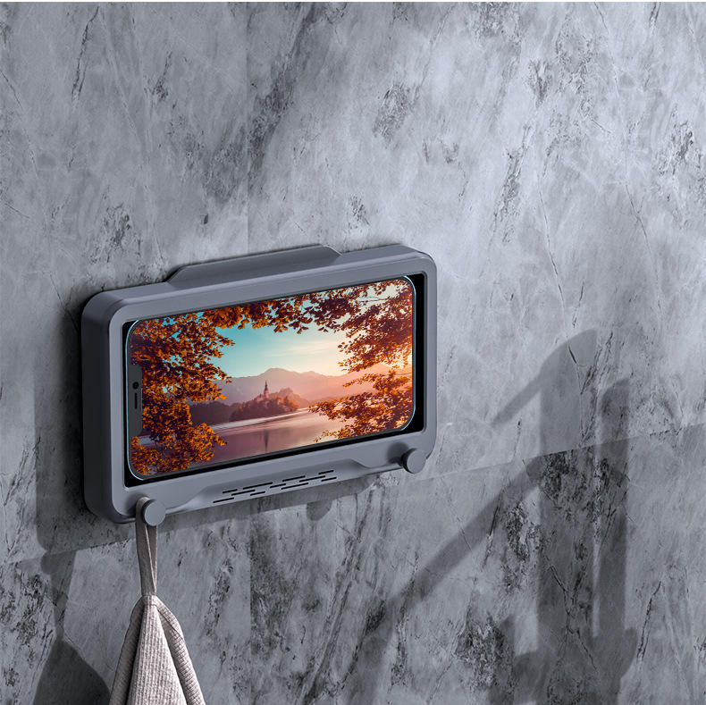 360 Degree Rotating Mobile Phone Holder Phone Stand Shower Phone Holder with Hook Waterproof Custom eprolo