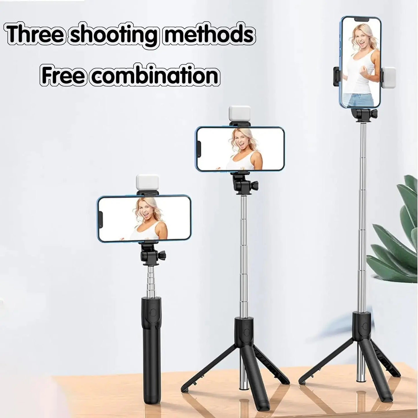 Selfie Stick with Fill Light Extendable Selfie Stick Tripod with Wireless Remote and Phone Holder Group Selfies For All phones eprolo