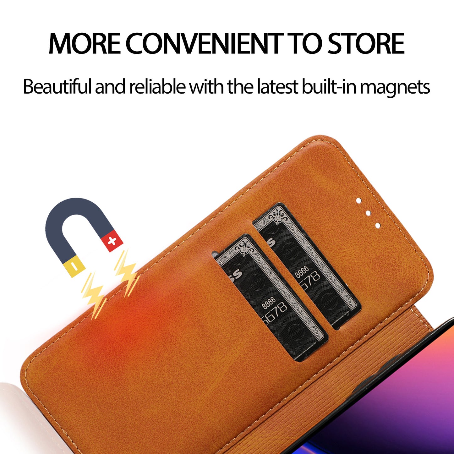 Suitable for IP13 phone protective case, Apple 14PRO flip phone case, 14PROMAX card insertion phone leather case eprolo