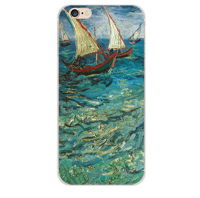For iphone 7 6 X Case Artistic Van Gogh Starry Night Coque Phone Case for iPhone 8 7 6 6S Plus X 5 5S SE XR XS XSMAX eprolo