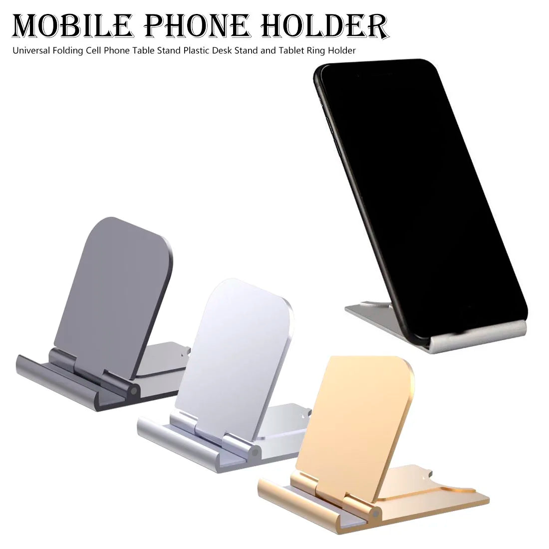 Portable Mini Mobile Phone Holder Foldable Desk Stand Holder 4 Degrees Adjustable Universal for iPhone Andorid Phone eprolo