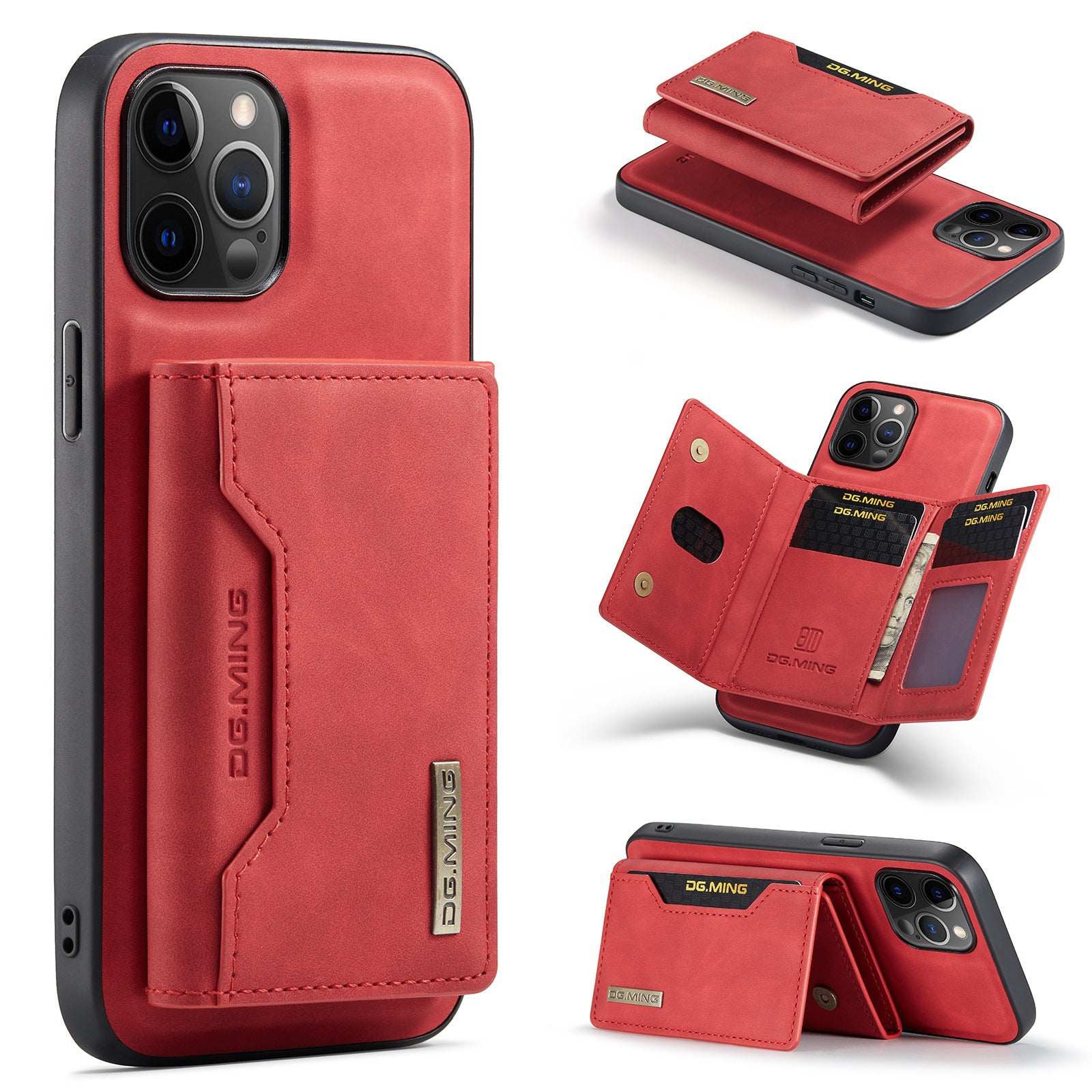 For iPhone12 Pro Max Split Card Case Phone Case iPhone13 Magnetic Card Case Protection Leather Case eprolo