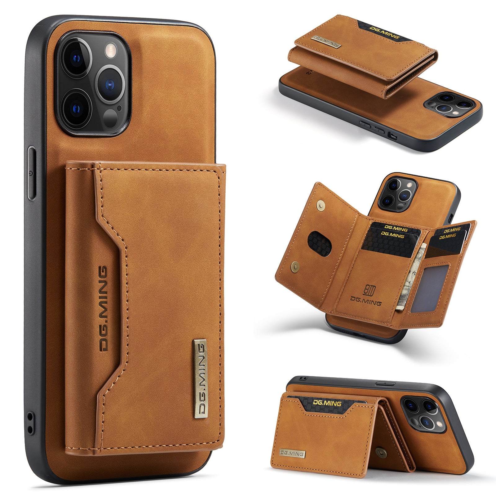 For iPhone12 Pro Max Split Card Case Phone Case iPhone13 Magnetic Card Case Protection Leather Case eprolo