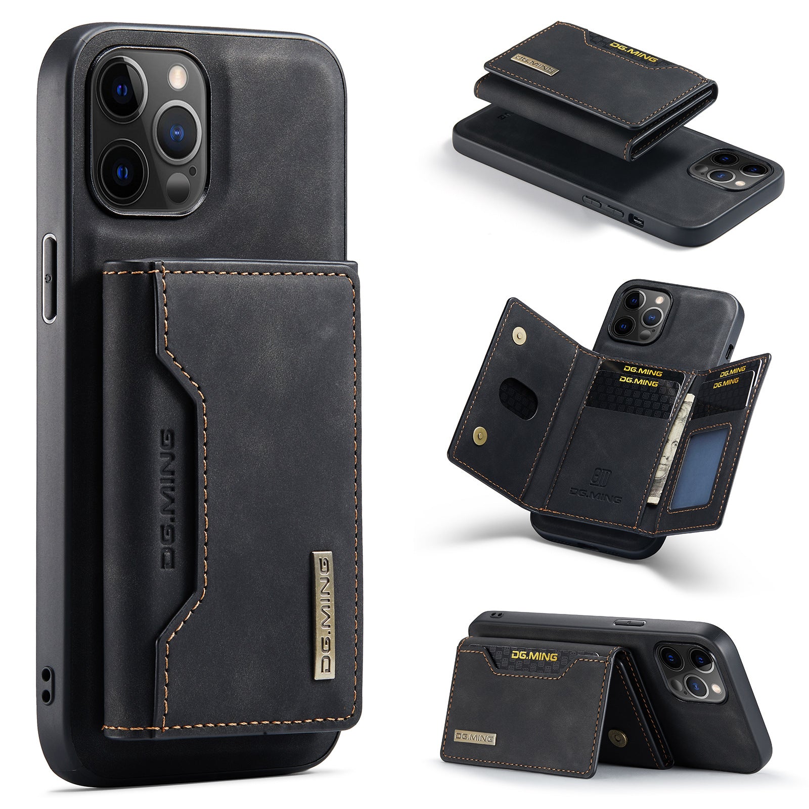 For iPhone12 Pro Max Split Card Case Phone Case iPhone13 Magnetic Card Case Protection Leather Case eprolo
